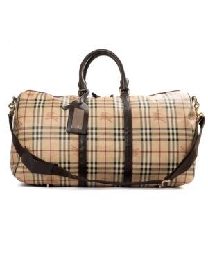 Burberry Borsone 55 Bandouliere Check Marrone