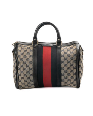 Gucci Boston Web Medium GG Supreme Blu