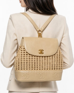Alternative view of Chanel Zaino CC Timeless Vintage Vimini Beige