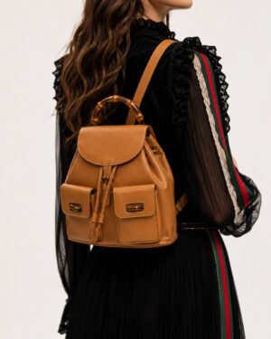 Alternative view of Gucci Zaino Bamboo Medium Beige