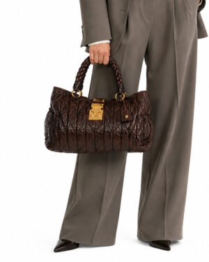 Alternative view of Miu Miu Shopper Groffata Large Marrone