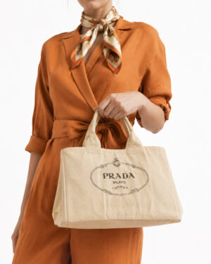Alternative view of Prada Canapa Bag Large Denim Beige