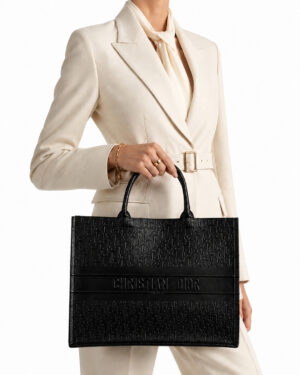 Alternative view of Dior Book Tote Large Pelle Oblique Nera
