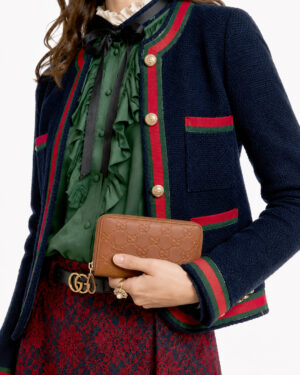 Alternative view of Gucci Portafoglio Zip GG Guccissima Cuoio