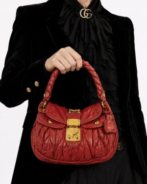 Alternative view of Miu Miu Shopper Square Medium Groffata Rossa