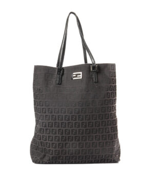 Fendi Tote Square Small FF Zucchino Nera