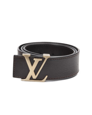 Louis Vuitton Cintura Initiales Pelle Marrone