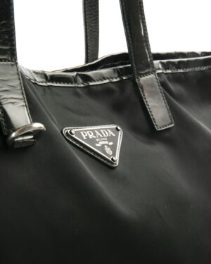 Alternative view of Prada Shopper Vertical Medium Nylon Nero