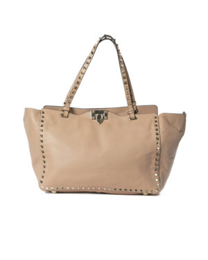 Valentino Shopper Rockstud Medium Cipria