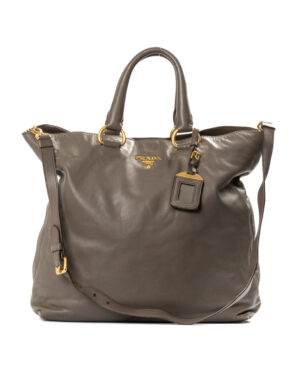 Prada Shopper Vertical Medium Fango