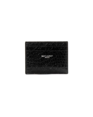 Saint Laurent Portacarte Cocco Nero