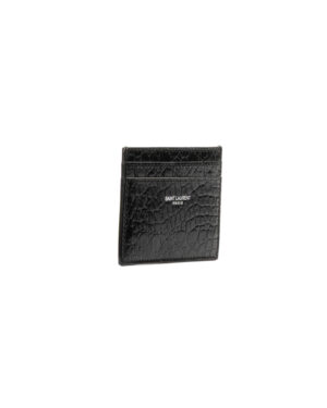 Alternative view of Saint Laurent Portacarte Cocco Nero