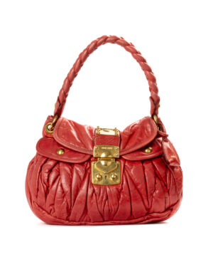 Miu Miu Shopper Square Medium Groffata Rossa