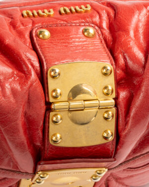 Alternative view of Miu Miu Shopper Square Medium Groffata Rossa