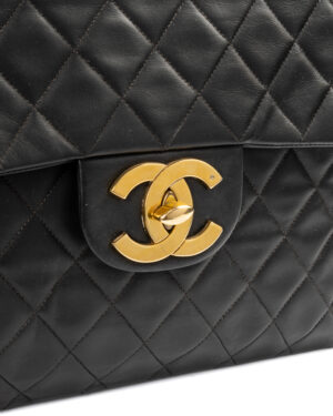 Alternative view of Chanel Maxi Jumbo Big Logo Vintage Nero