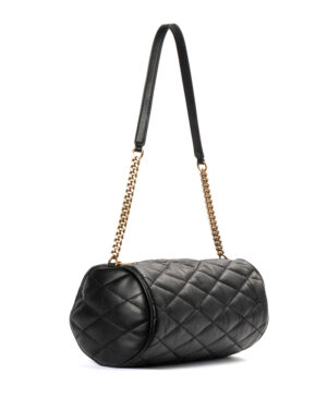 Alternative view of Saint Laurent Sade Mini Cassandre Trapuntato Nero