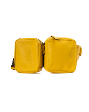 Fendi Marsupio Double Pocket Granulata Gialla