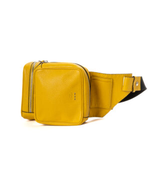 Alternative view of Fendi Marsupio Double Pocket Granulata Gialla