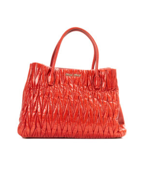 Miu Miu Shopper Square Small Groffata Rossa