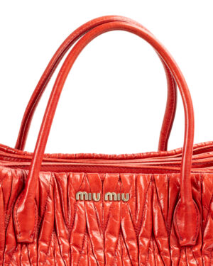 Alternative view of Miu Miu Shopper Square Small Groffata Rossa