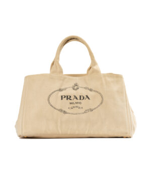 Prada Canapa Bag Large Denim Beige