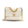 Chanel 19 Flap Medium Trapuntata Latte
