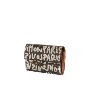 Alternative view of Louis Vuitton Portafoglio Clip Graffiti Monogram Bianco