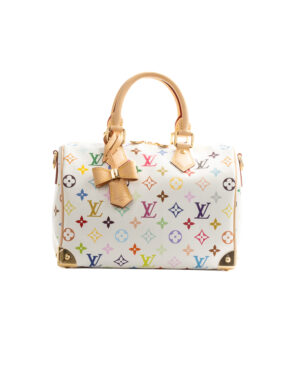 Louis Vuitton Speedy 25 Bandouliere Monogram Bianco