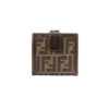 Fendi Portafoglio Clip Vintage FF Logomania Marrone