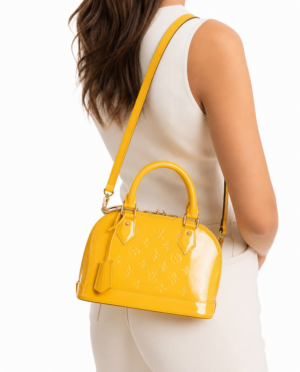Alternative view of Louis Vuitton Alma BB Vernice Gialla