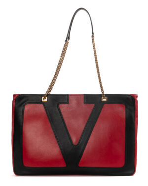 Valentino Shopper Viva Superstar V Logo Rosso