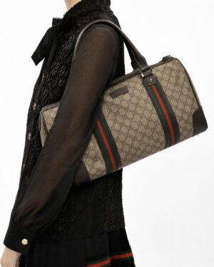 Alternative view of Gucci Boston 45 GG Supreme Web Marrone