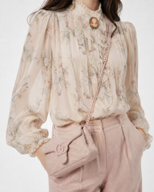 Alternative view of Gucci Mini Marmont Cipria Square Matelassè Rosa