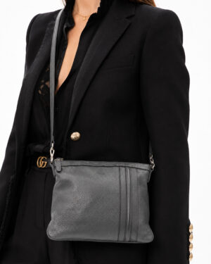 Alternative view of Gucci Tracolla Man Medium Martellata Grigia