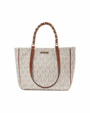 Michael Kors Harper Shopper Medium Logata Marrone