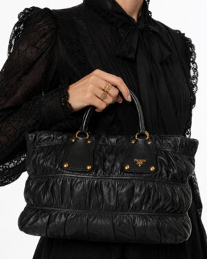 Alternative view of Prada Tote Shopper Medium Groffata Nera