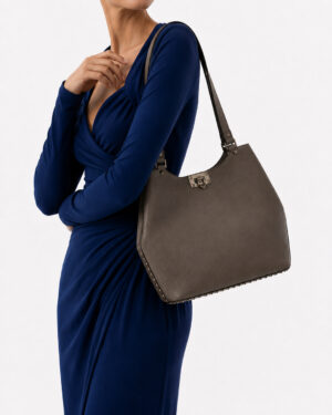 Alternative view of Valentino Tote Rockstud Medium Tortora