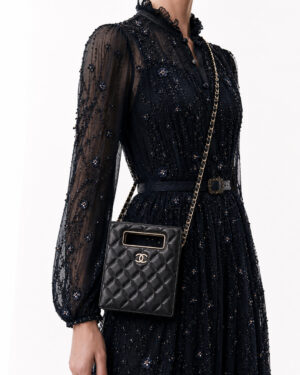 Alternative view of Chanel Evening Box Bag Mini Trapuntata Nera