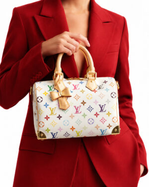 Alternative view of Louis Vuitton Speedy 25 Bandouliere Monogram Bianco