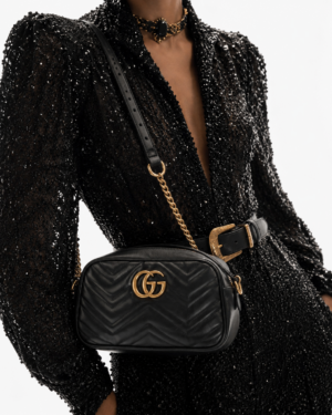 Alternative view of Gucci Camera Bag GG Marmont Matelassè Nera