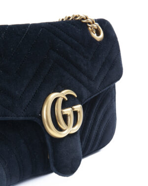 Alternative view of Gucci Marmont GG 26 Matelassè Velluto Nero