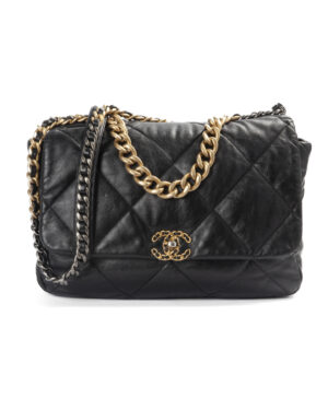 Alternative view of Chanel 19 Flap Maxi Trapuntata Nera