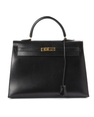 Hermès Sac Kelly 35 Sellier Box Noir