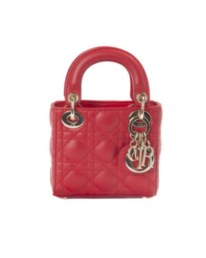 Dior Lady Micro Cannage Rossa
