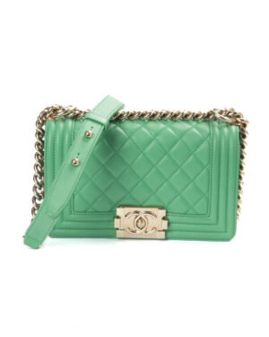 Chanel Boy Small Trapuntata Verde