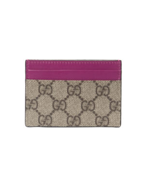 Gucci Portacarte GG Supreme Fucsia