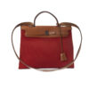 Hermès Sac Herbag Zip 31 Vache Hunter Fauve Toile H Rouge Tomato