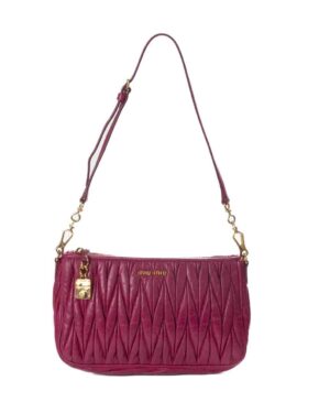 Miu Miu Pochette Small Matelassè Fucsia
