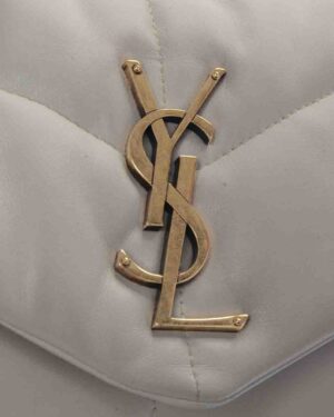 Alternative view of Saint Laurent Puffer Small Chevron Bianca