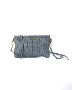 Alternative view of Miu Miu Pochette Small Groffata Azzurra